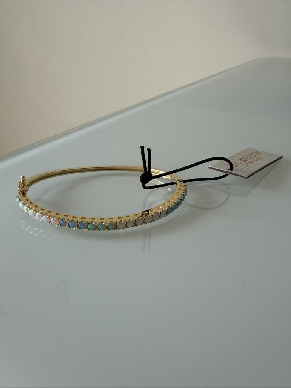 Neo Relique Gold blue Opal Bangle Bracelet